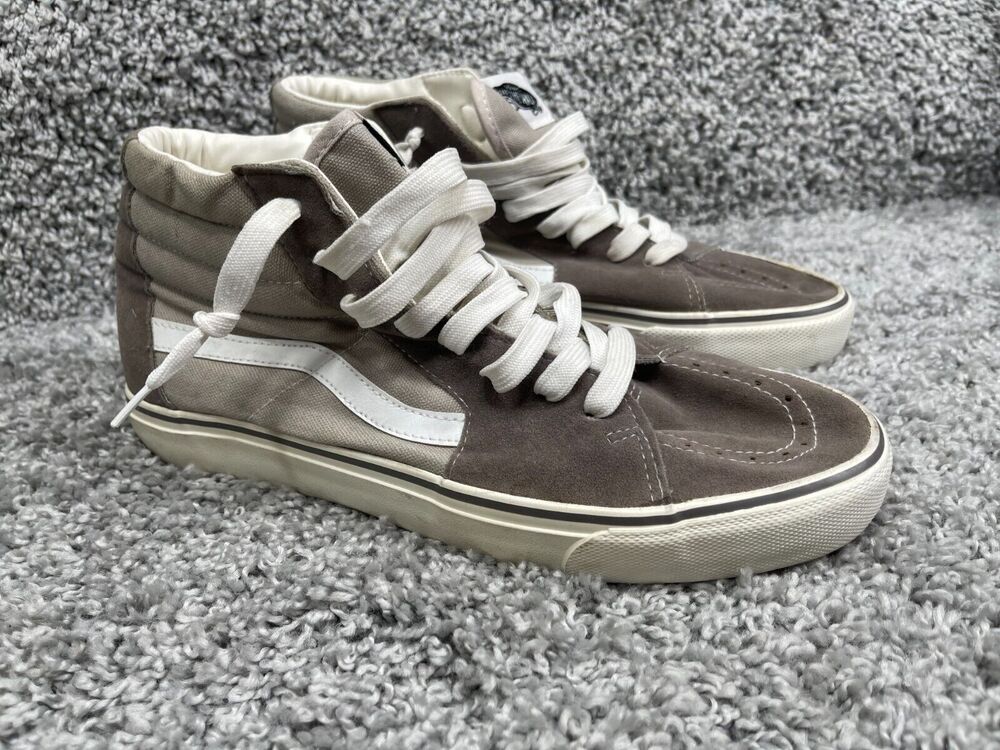 Vans Off The Wall Mens Sz 7.5 Brown Classic High Top Skateboard Shoes Sneakers